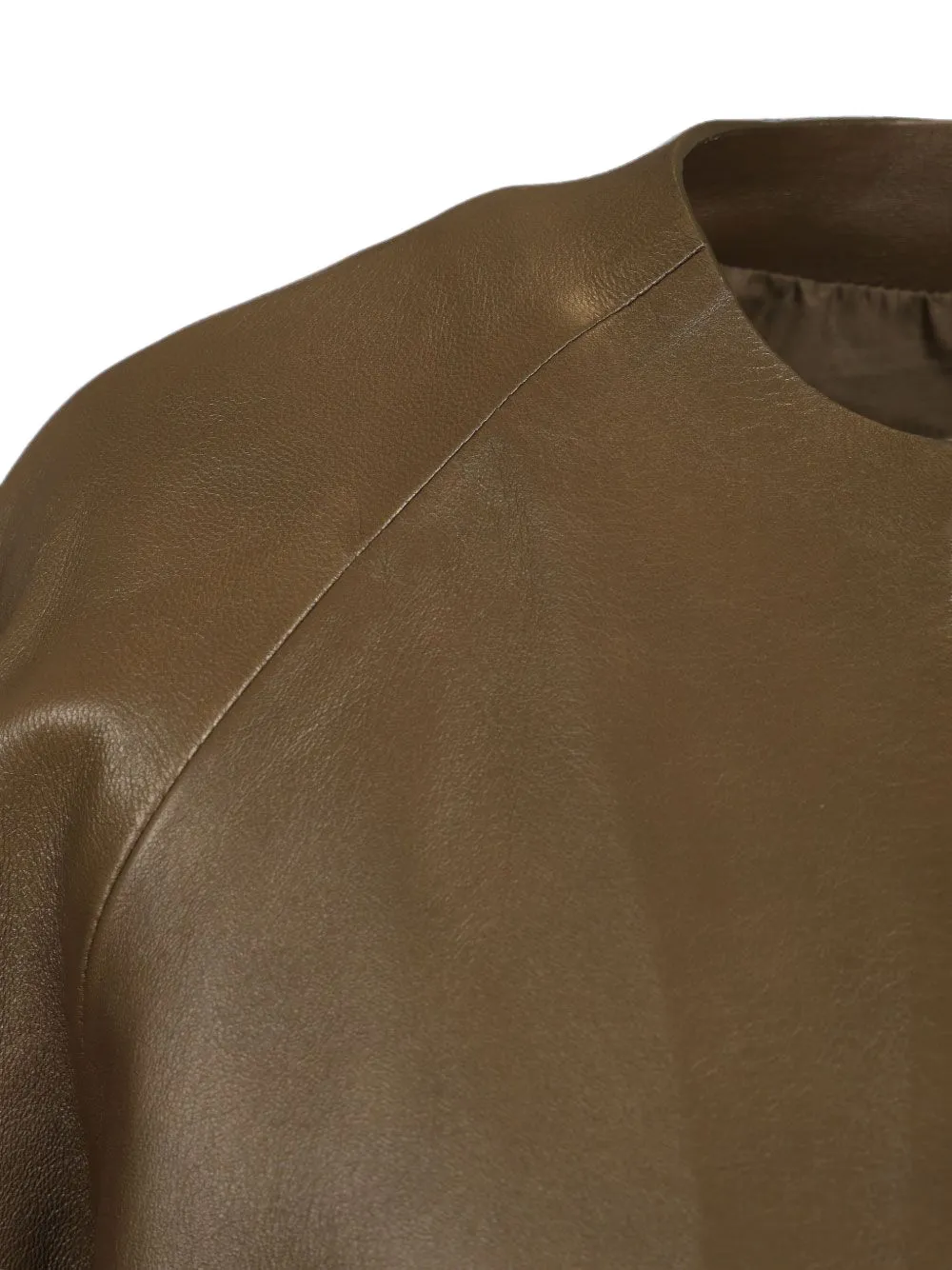 Max Mara Leren jack Groen