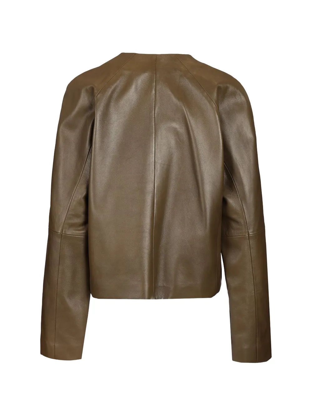 Max Mara Leren jack Groen
