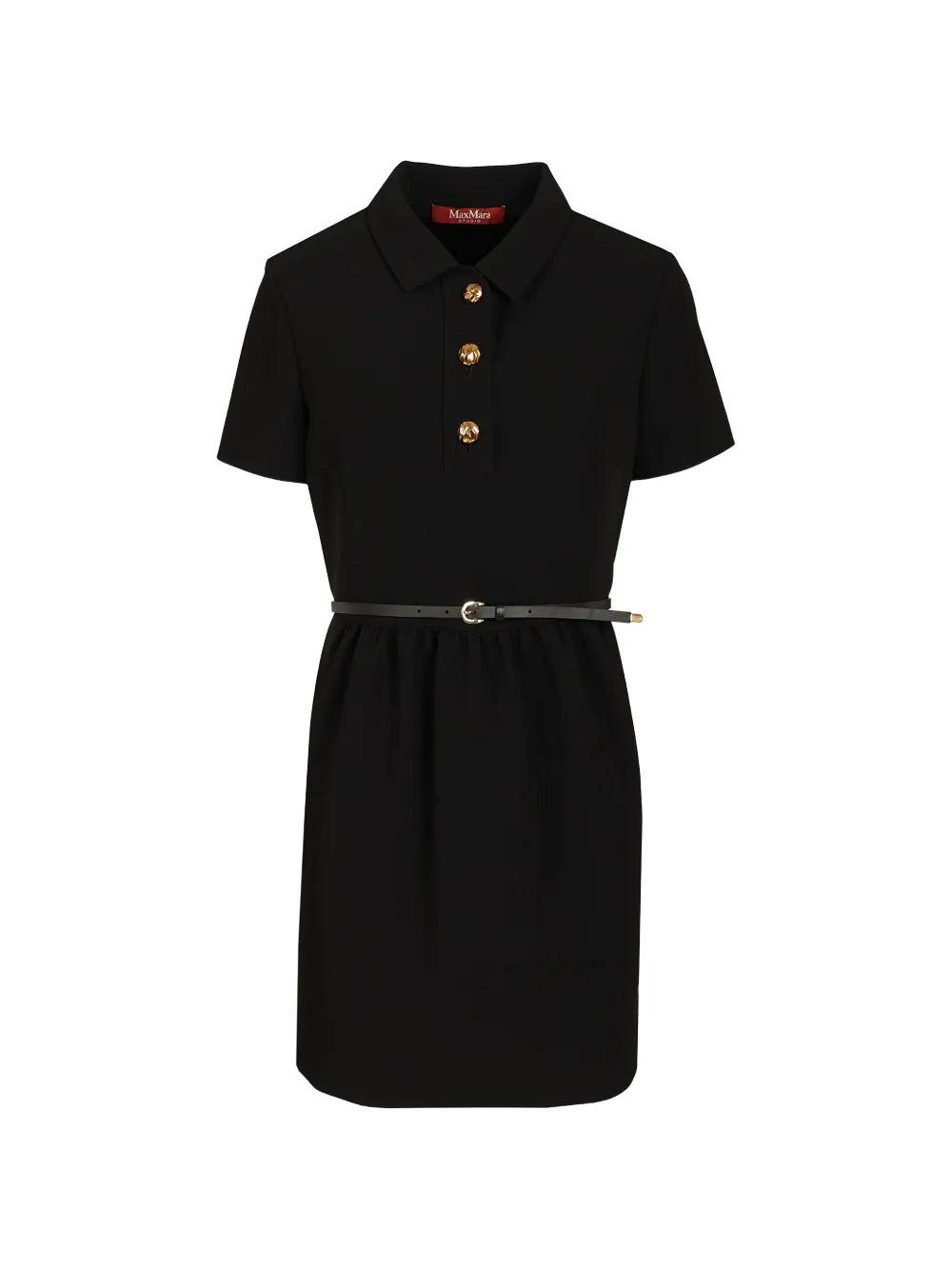 Max Mara button-embellishment mini dress - Nero