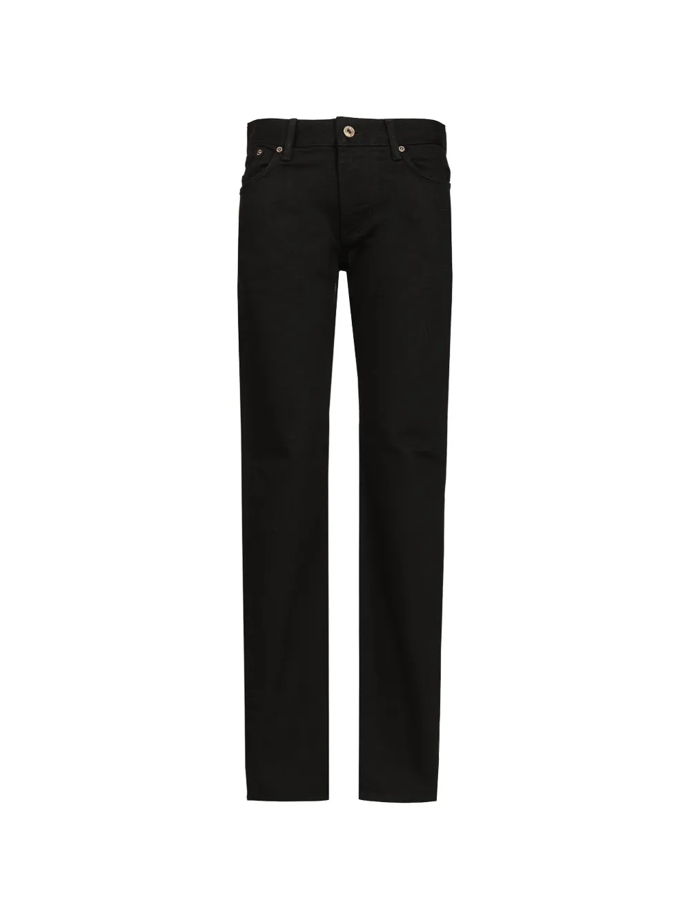 Emporio Armani Straight-leg Five-pocket Jeans In Black