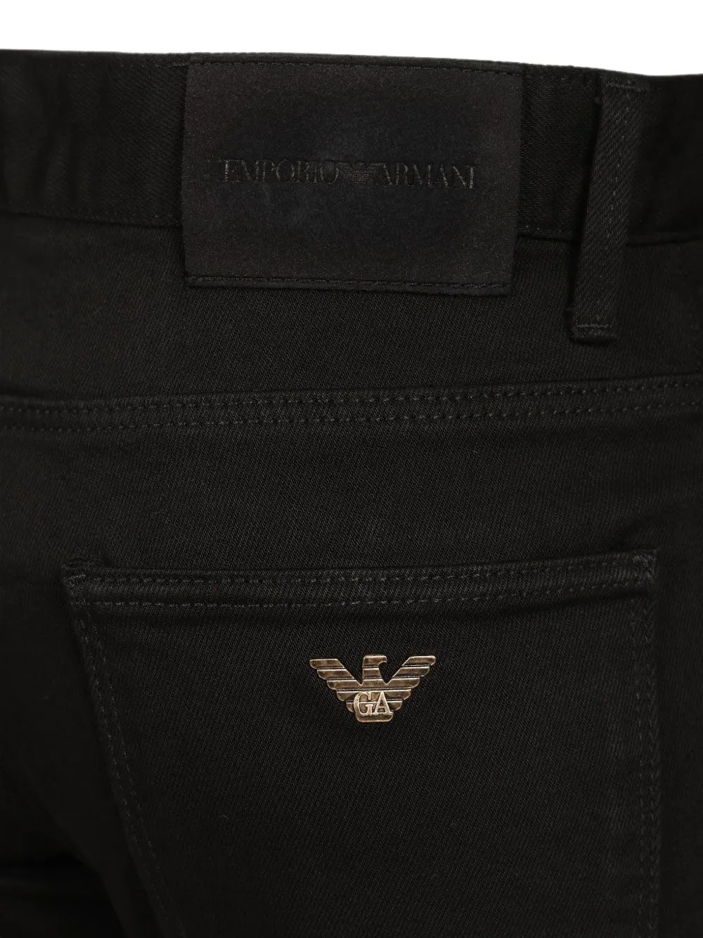 Emporio Armani straight-leg five-pocket jeans Zwart