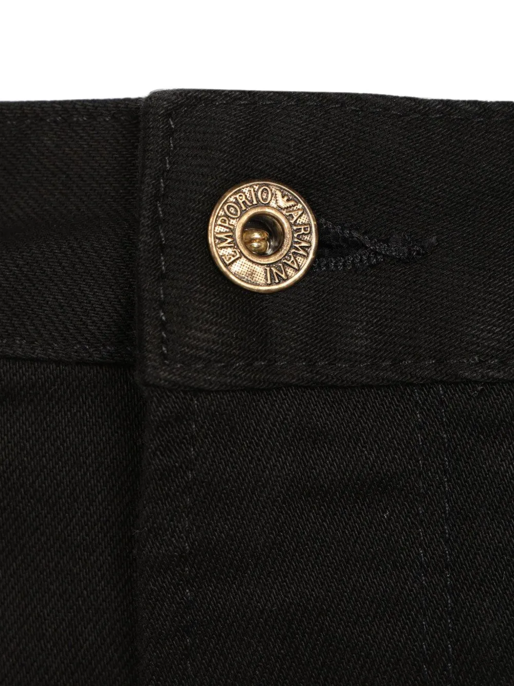 Emporio Armani straight-leg five-pocket jeans Zwart
