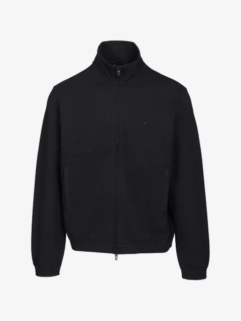 Emporio Armani full-zip textured sweater