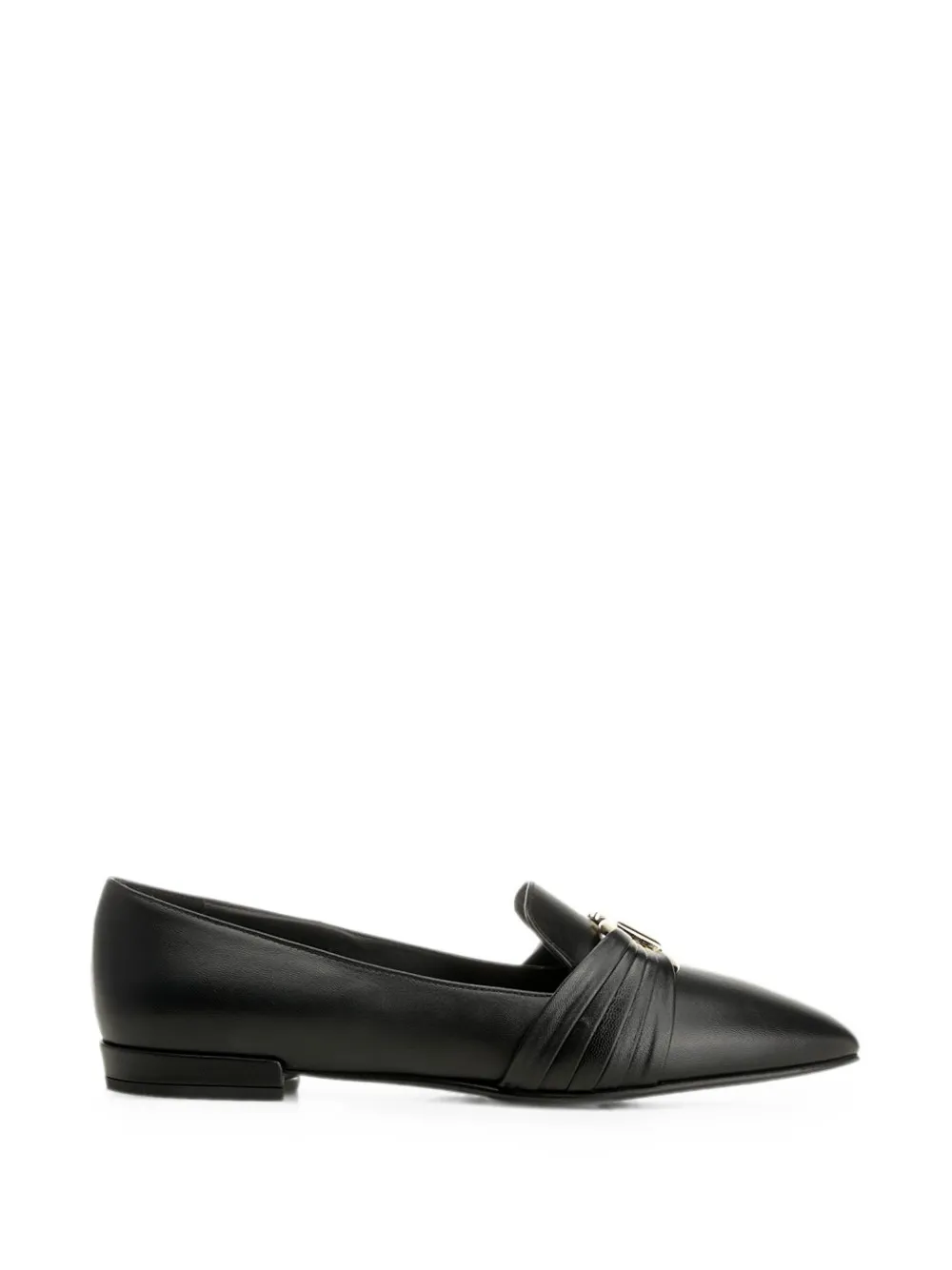 Ferragamo Gancini plaque leather loafers - Nero