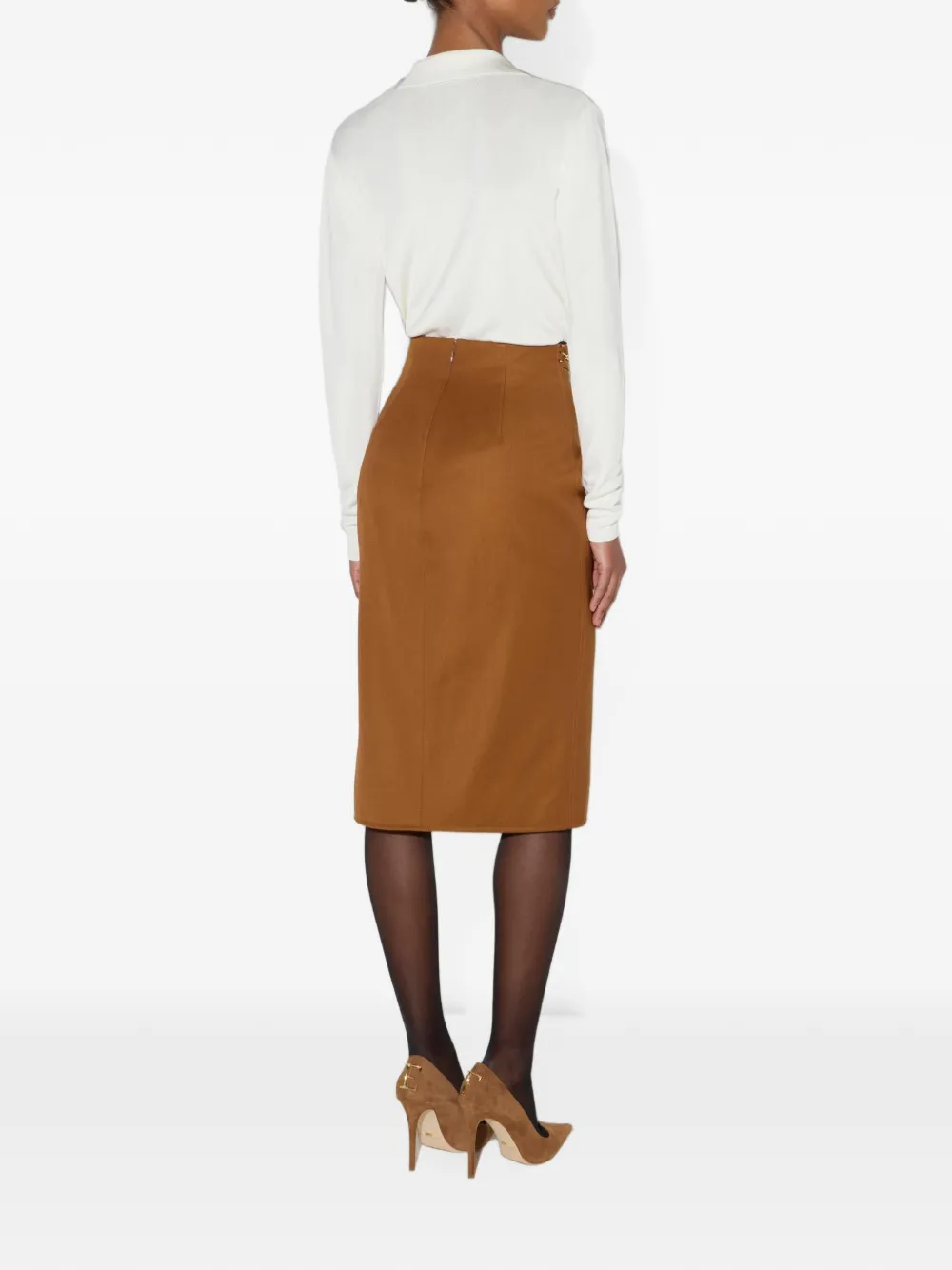 Elisabetta Franchi wikkelbody met schakelketting Wit