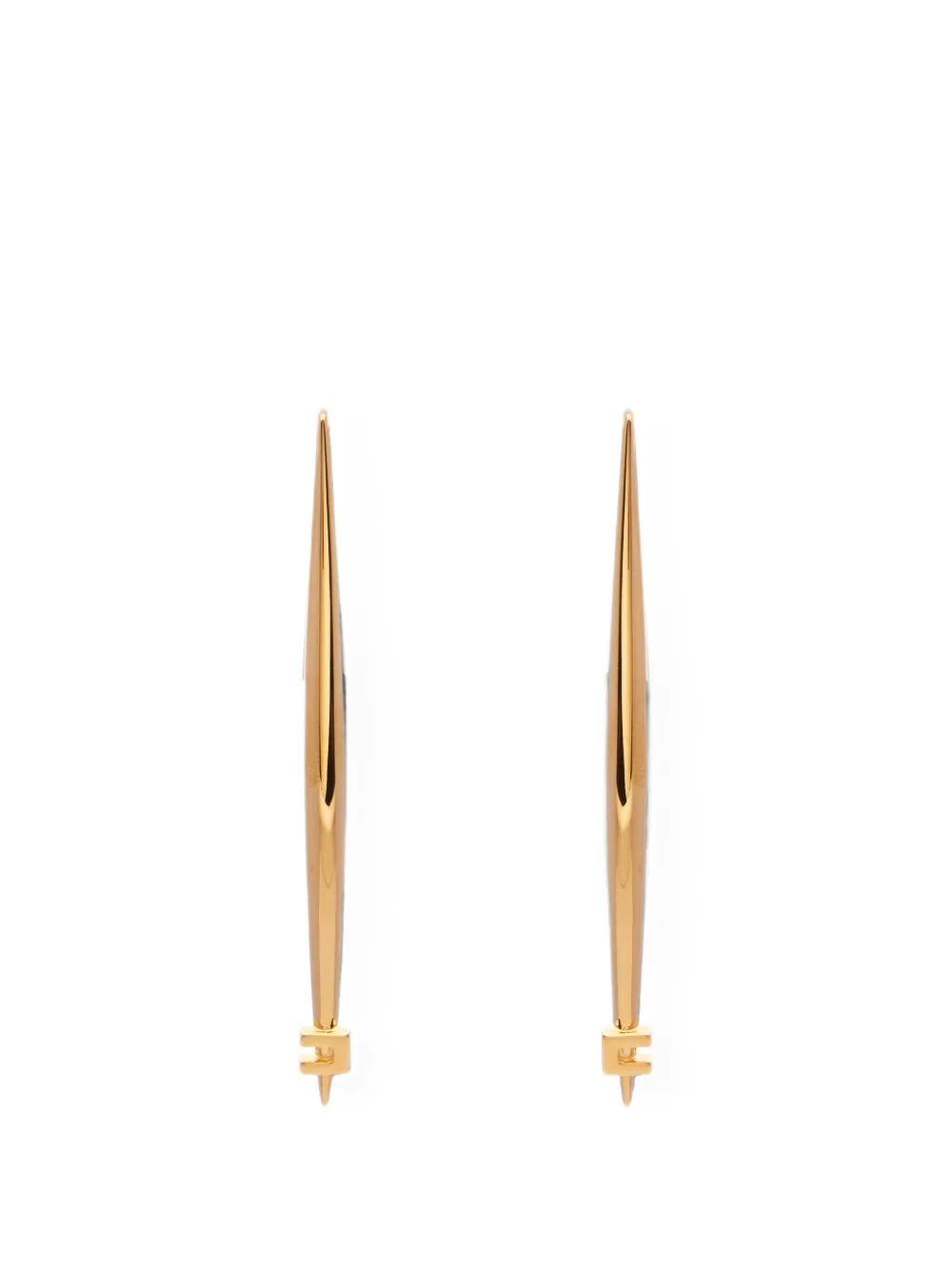 Elisabetta Franchi earrings with logo - Gold
