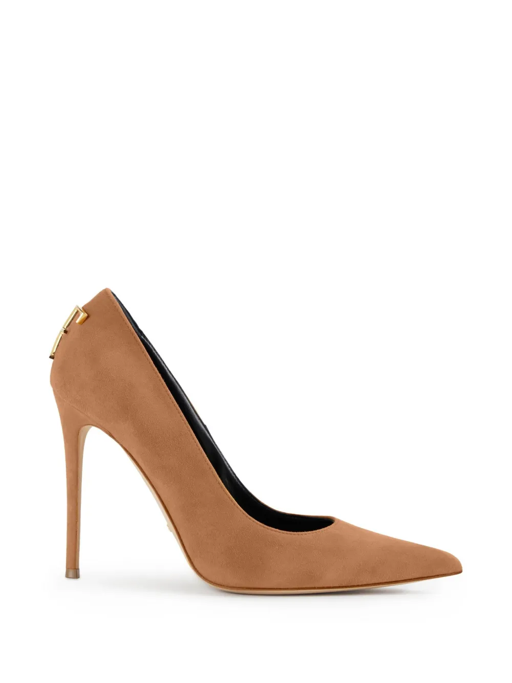 Elisabetta Franchi suede pumps with logo detail Bruin