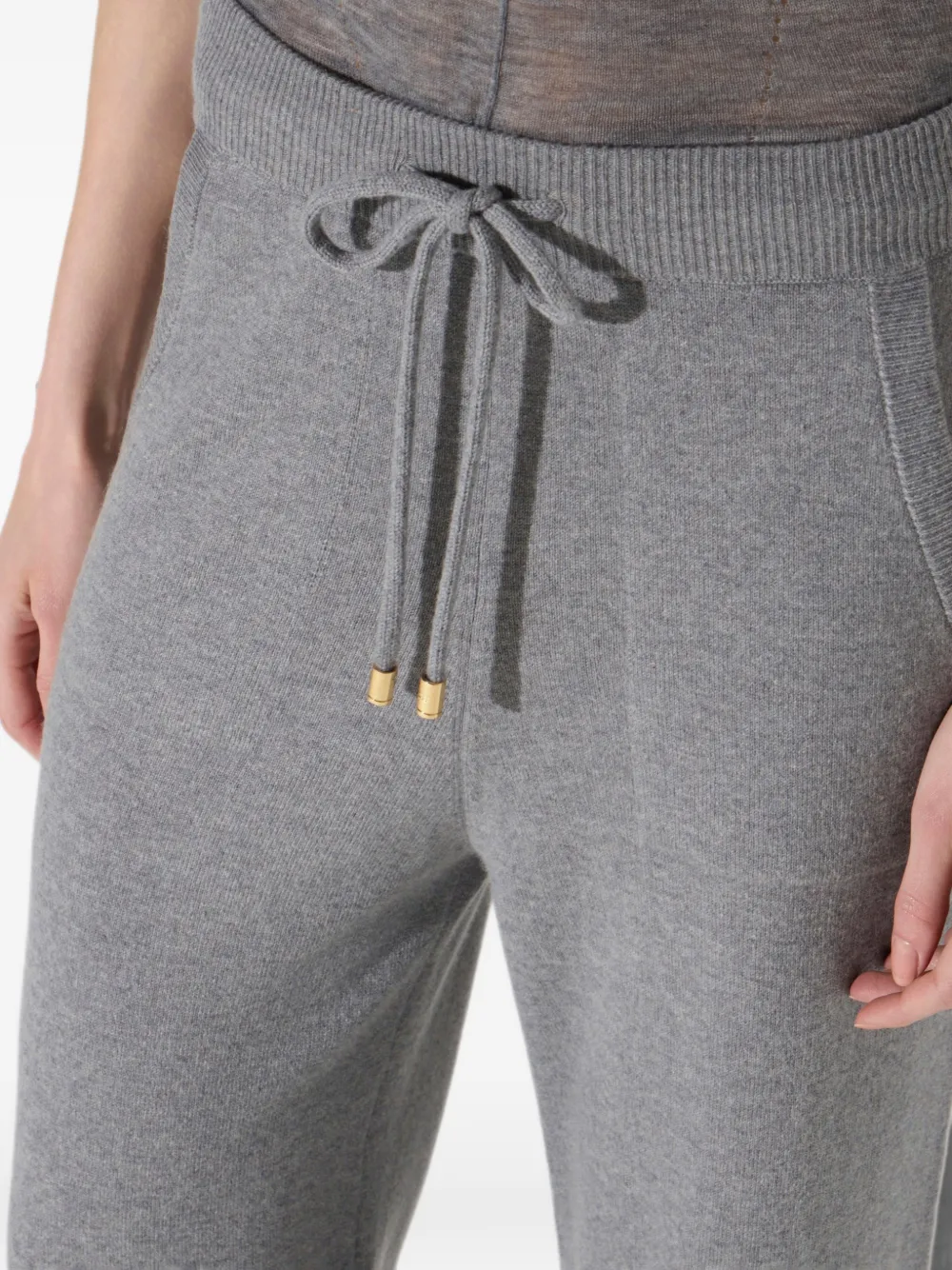 Elisabetta Franchi Gebreide broek Grijs