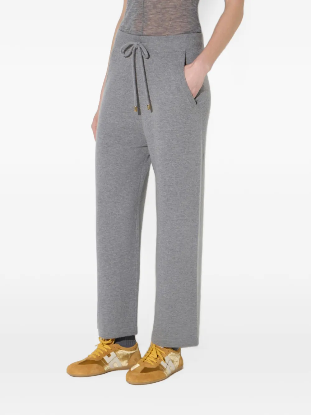 Elisabetta Franchi Gebreide broek Grijs