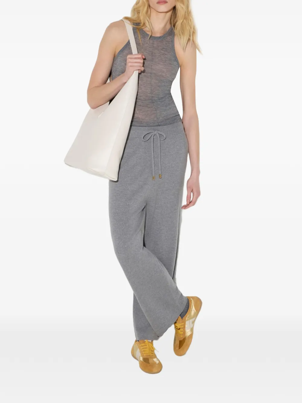 Elisabetta Franchi Gebreide broek Grijs