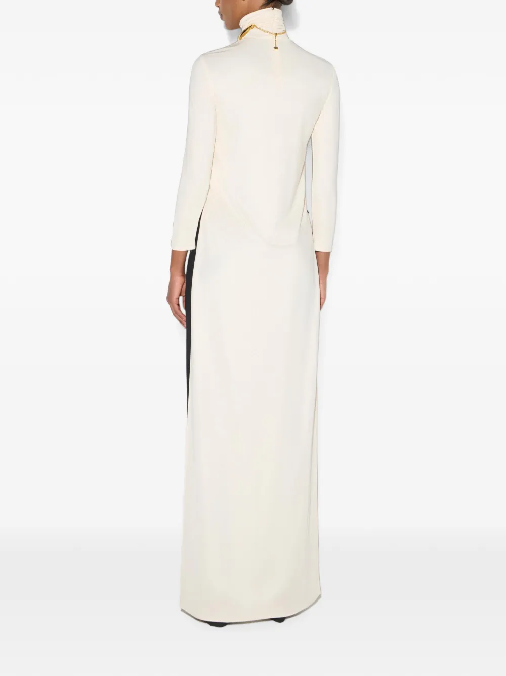 Elisabetta Franchi Top van glanzende jersey stof Beige