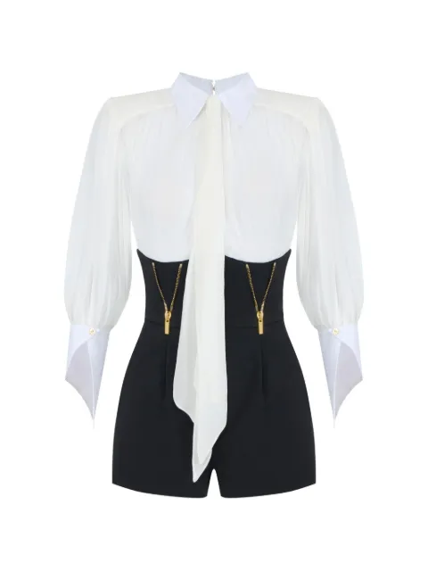 Elisabetta Franchi romper suit in georgette and technical fabric