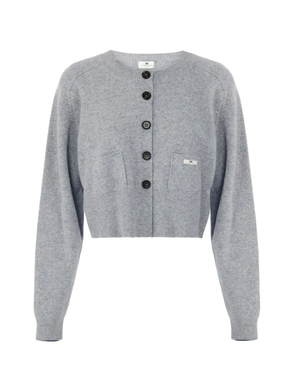 Elisabetta Franchi raglan-sleeve cropped cardigan - Grau