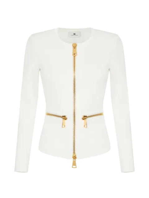 Elisabetta Franchi cardigan in knit fabric with zip