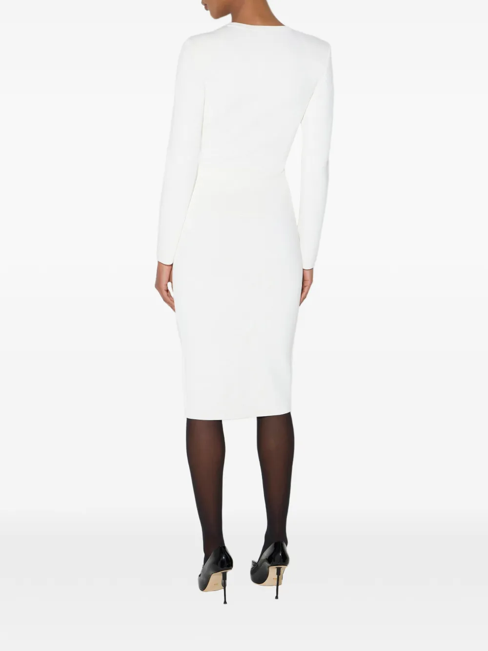 Elisabetta Franchi Gebreid vest met rits Wit