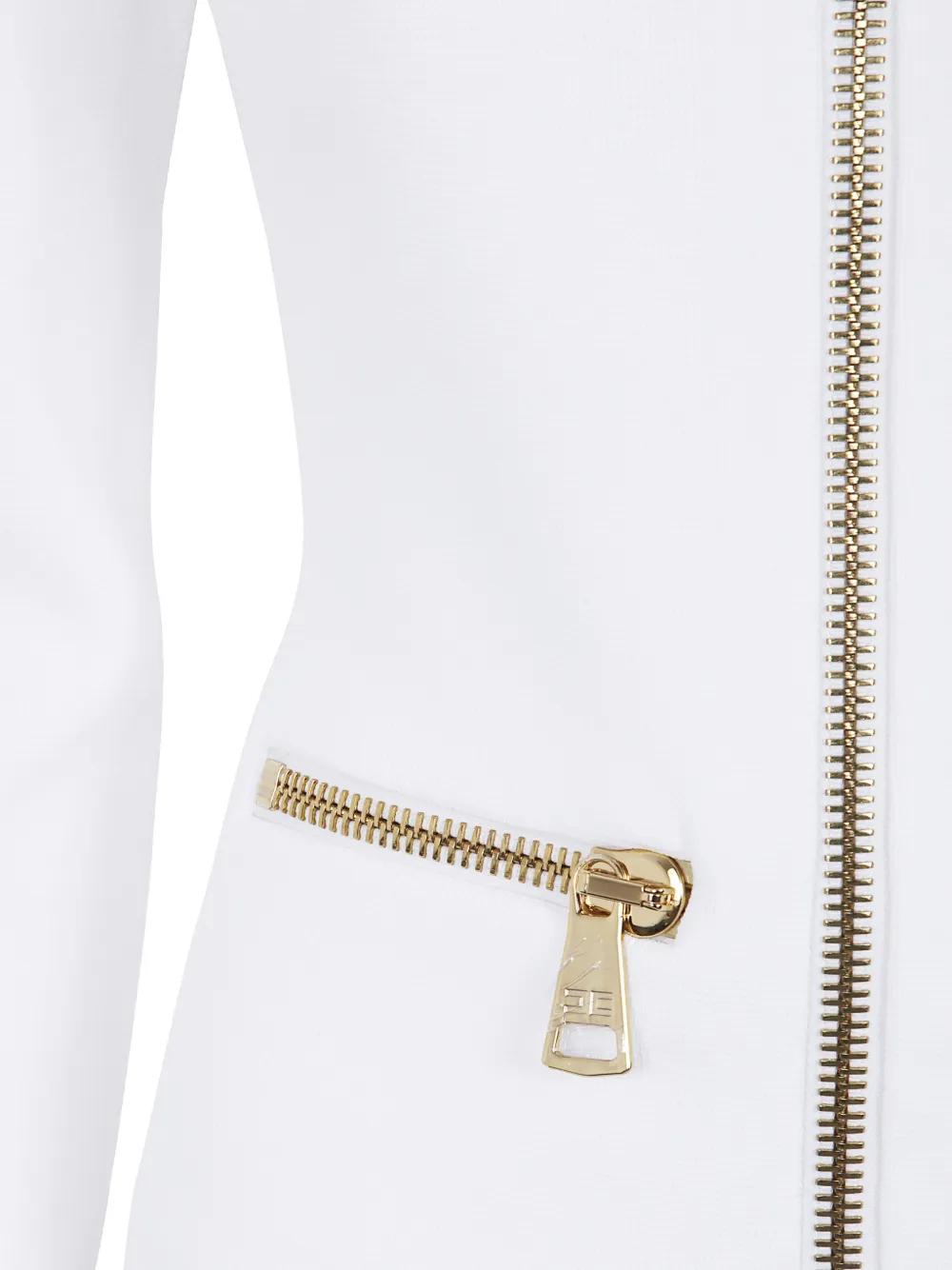 Elisabetta Franchi Gebreid vest met rits Wit