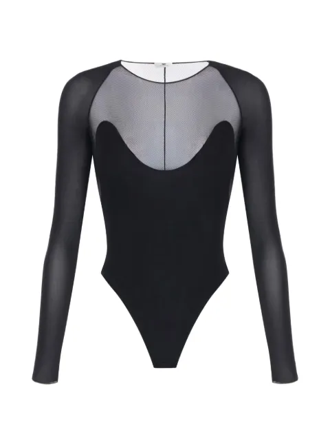 Elisabetta Franchi body en jersey stretch et tulle