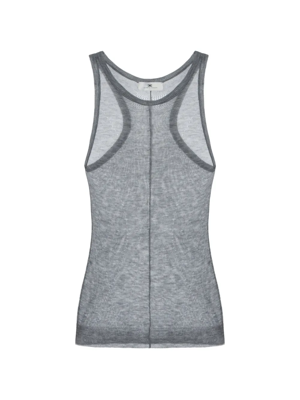 Elisabetta Franchi Wollen top met ribbels Grijs