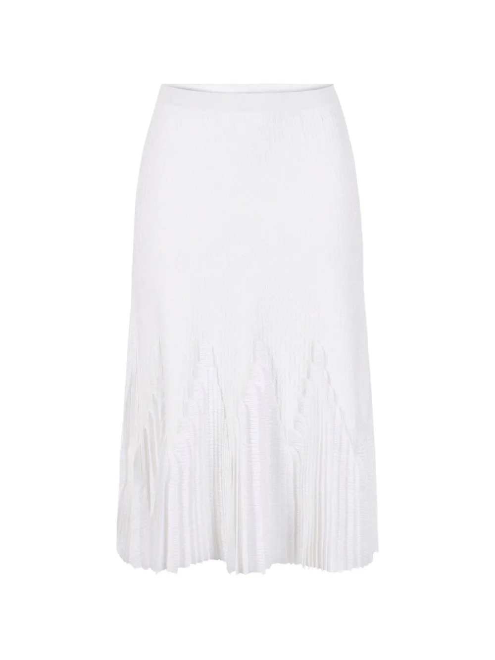 Elisabetta Franchi knit skirt with ruffles - Bianco