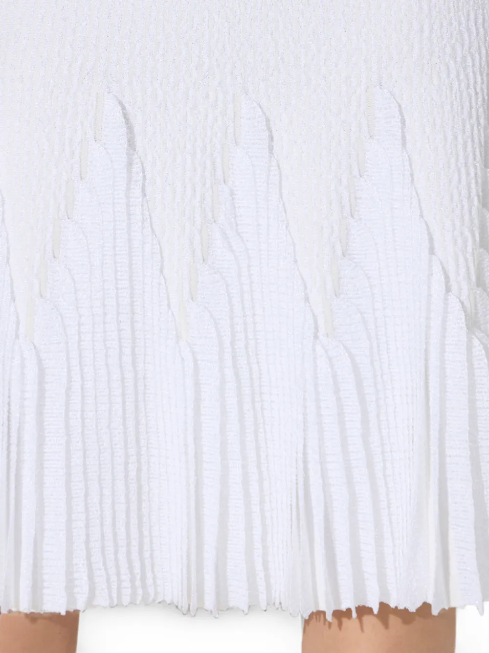 Elisabetta Franchi Gebreide rok met ruches Wit