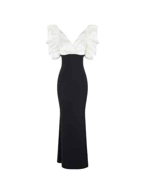 Elisabetta Franchi Red Carpet dress in lightweight crêpe and gazar fabrics