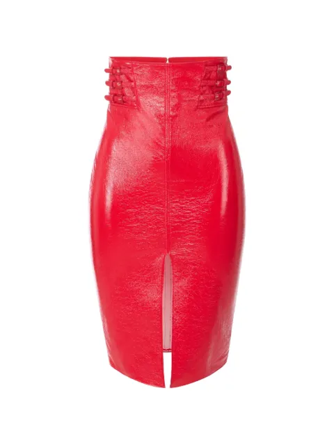 Elisabetta Franchi shiny skirt with straps