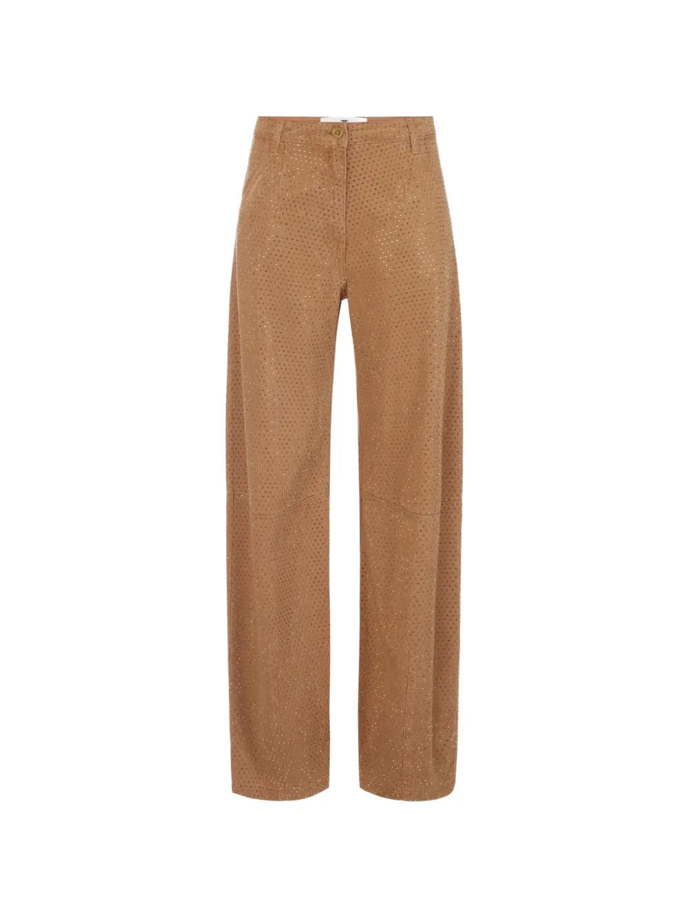 Elisabetta Franchi Jeans balloon con strass - Marrone