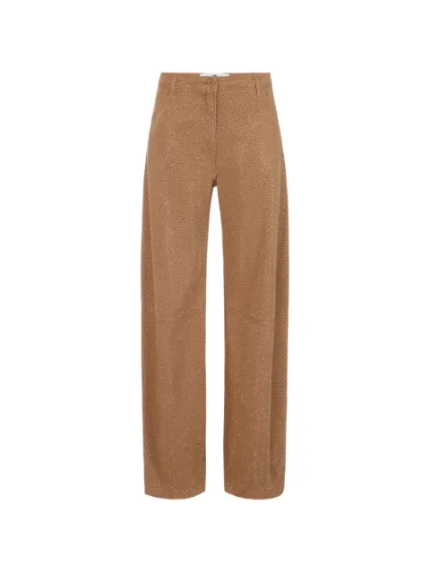 Elisabetta Franchi balloon denim jeans with rhinestones