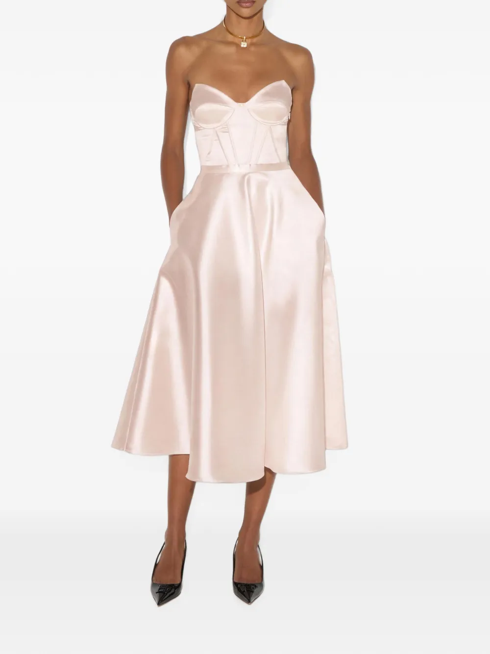 Elisabetta Franchi Jurk van gazar-stof Roze