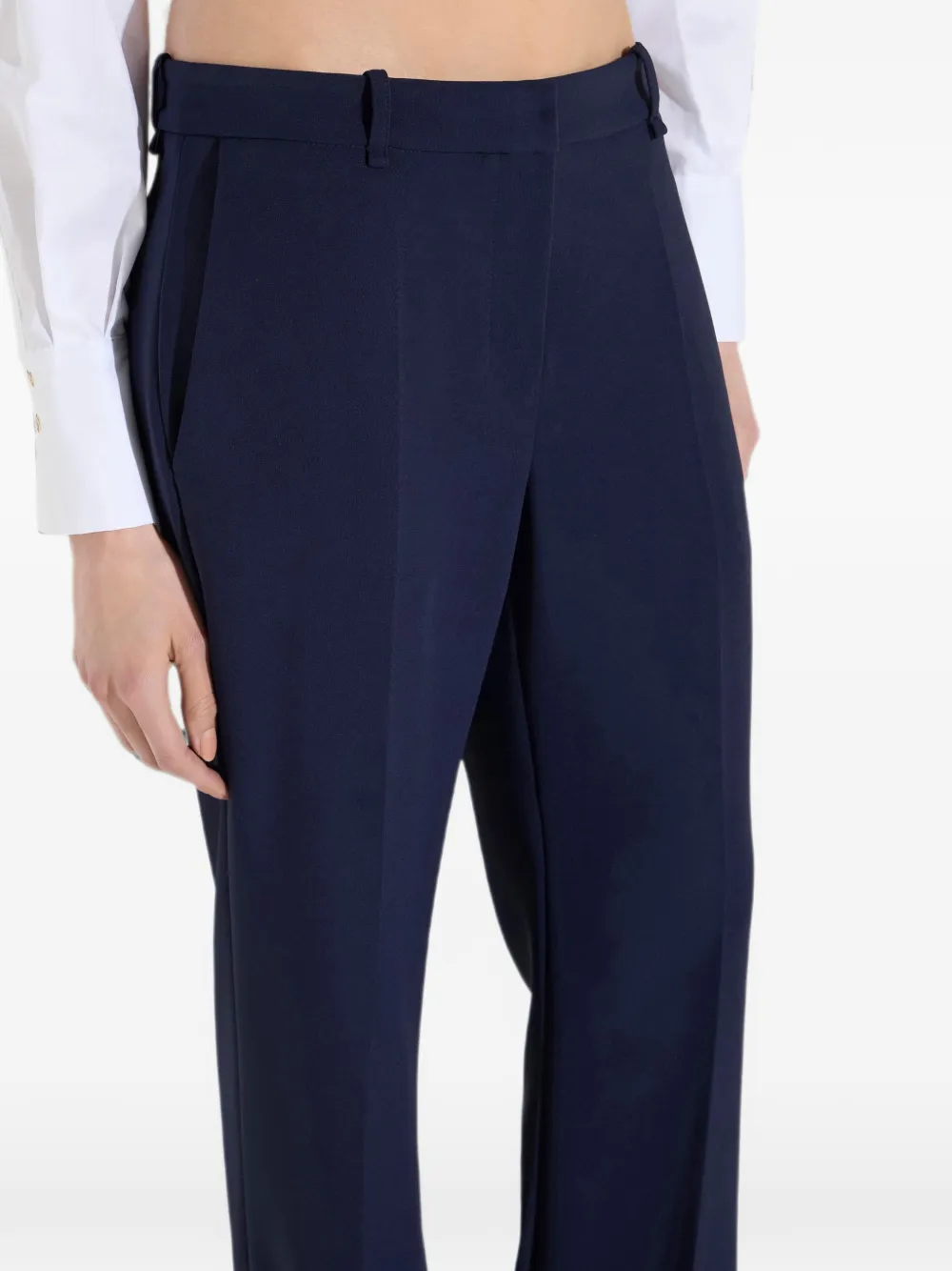 Elisabetta Franchi Lichtgewicht crêpe stoffen broek Blauw