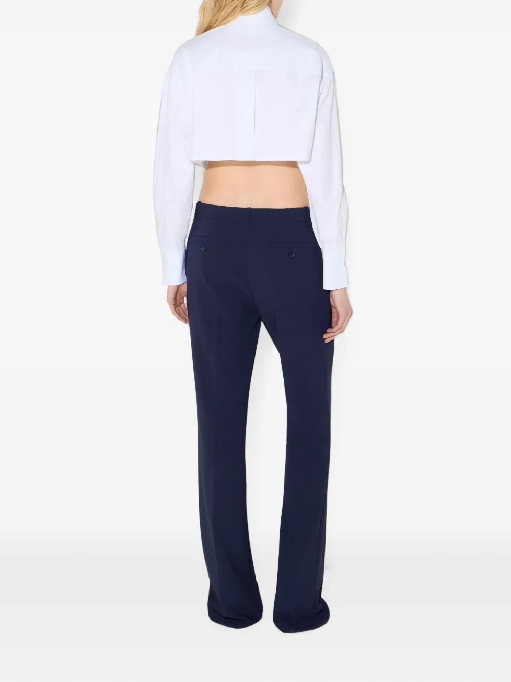 Elisabetta Franchi Lichtgewicht crêpe stoffen broek Blauw