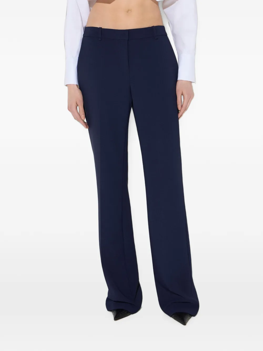 Elisabetta Franchi Lichtgewicht crêpe stoffen broek Blauw