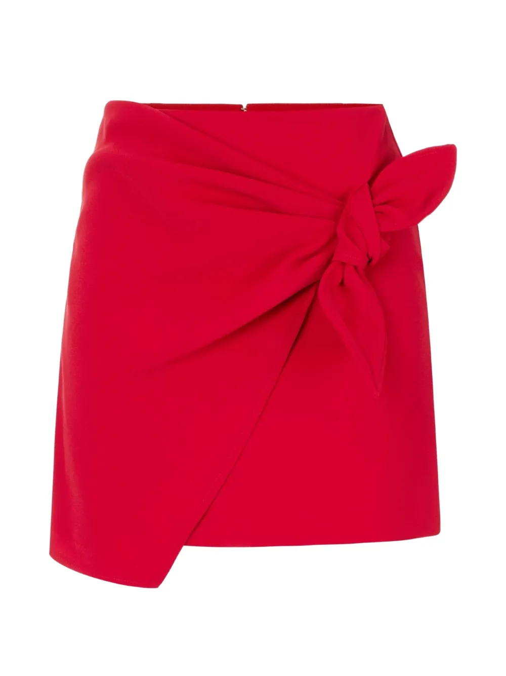 Elisabetta Franchi Minigonna in crêpe con fiocco - Rosso