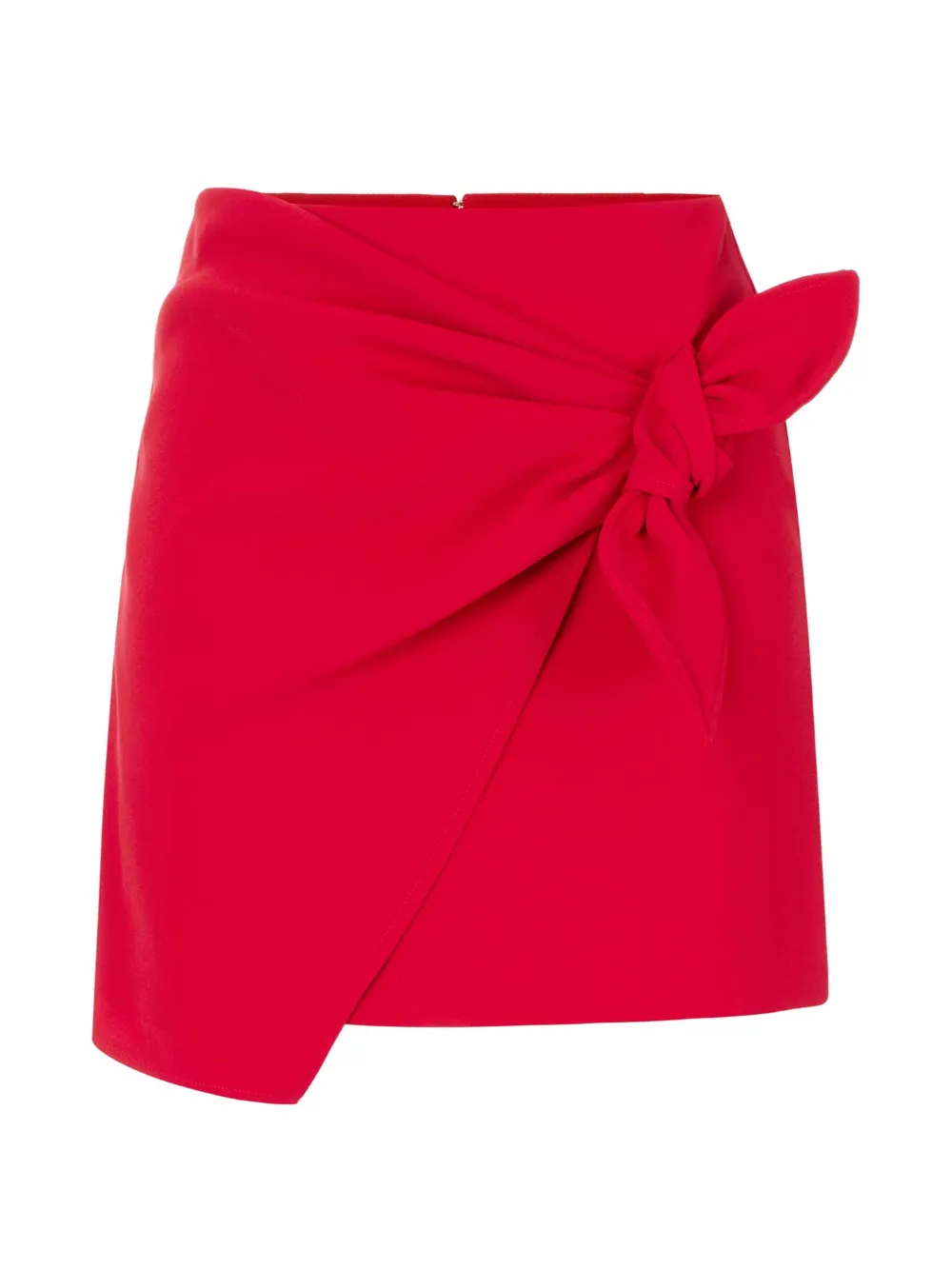 Elisabetta Franchi Minigonna in crêpe con fiocco - Rosso