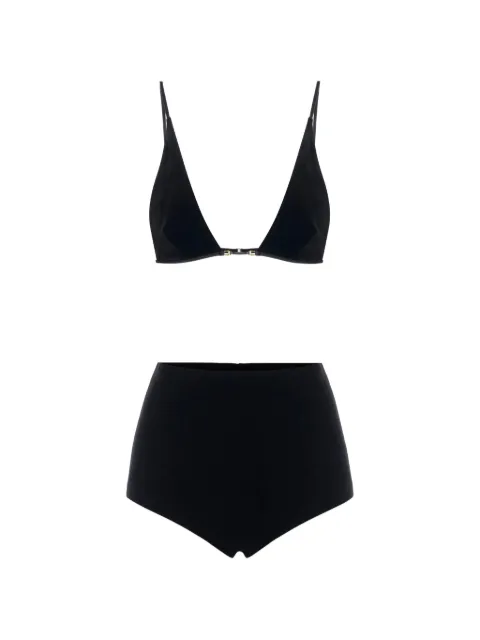 Elisabetta Franchi bra and shorts in flowing velvet fabric