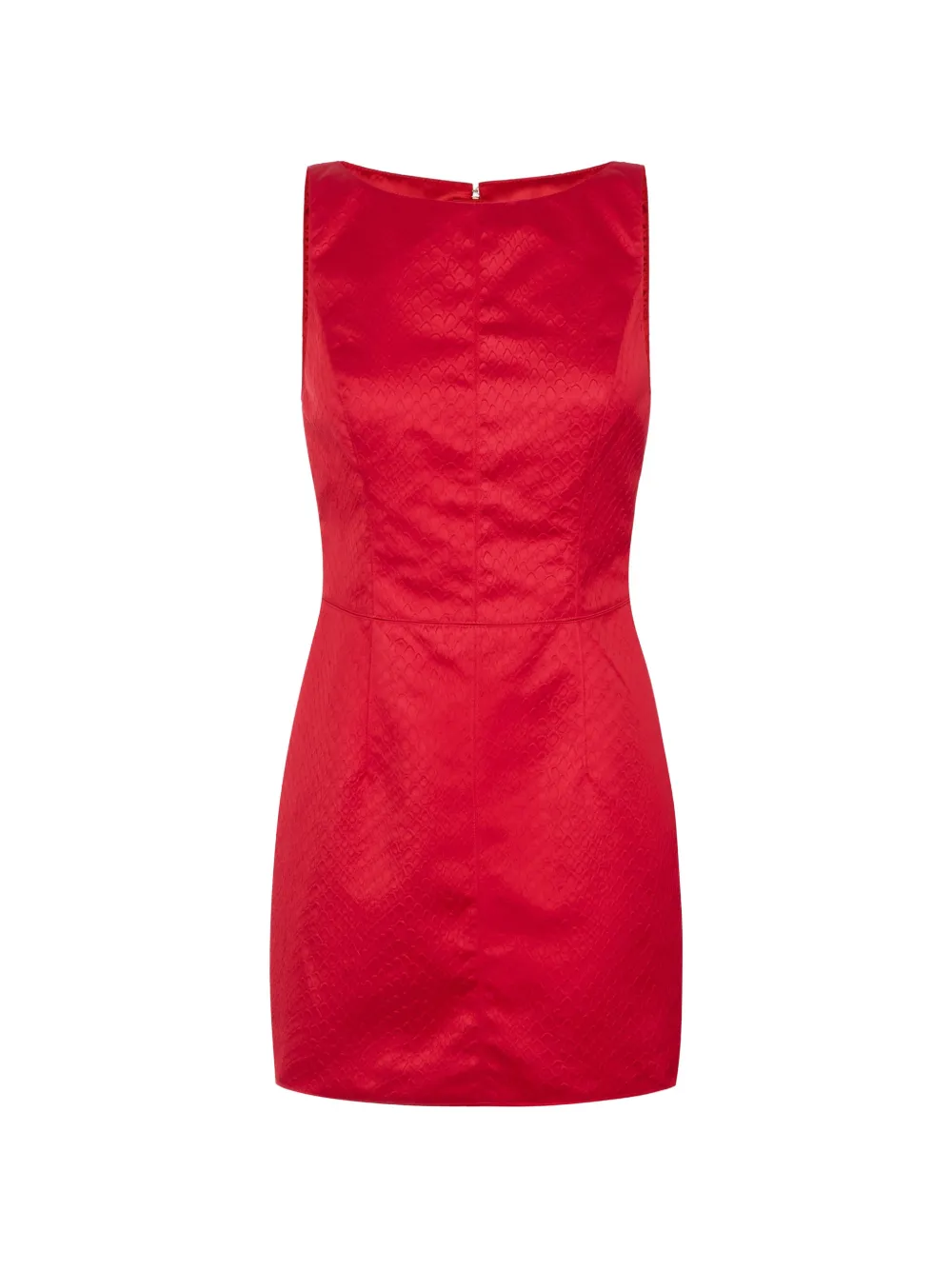Elisabetta Franchi Taffeta mini-jurk met vissen-patroon Rood