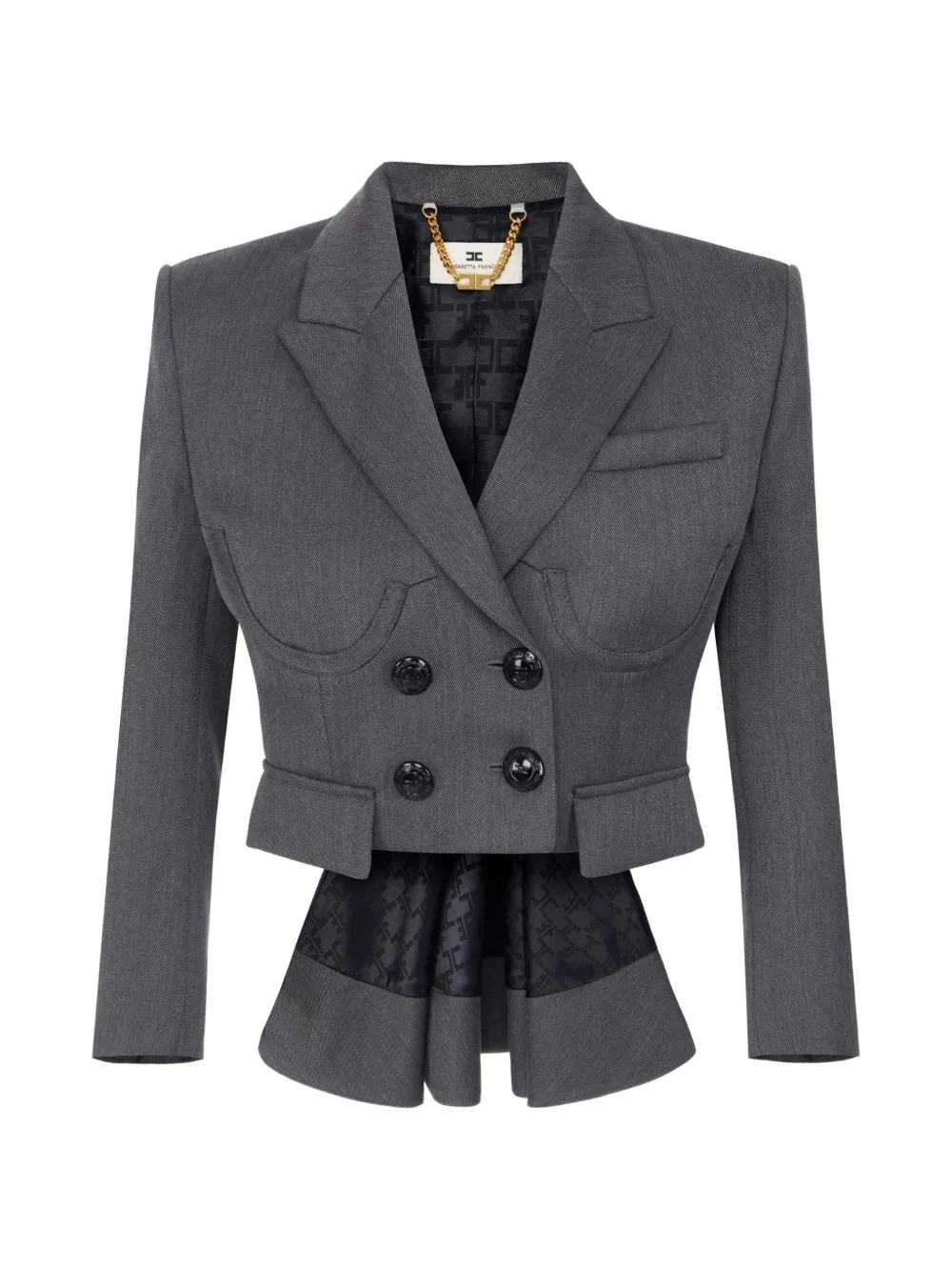 Elisabetta Franchi cool wool jacket - Grau