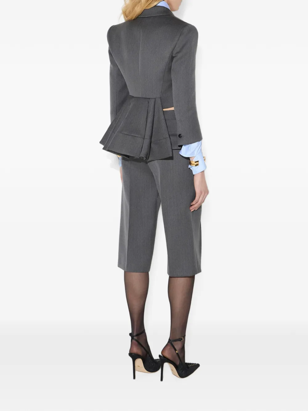 Elisabetta Franchi Cool wollen jack Grijs