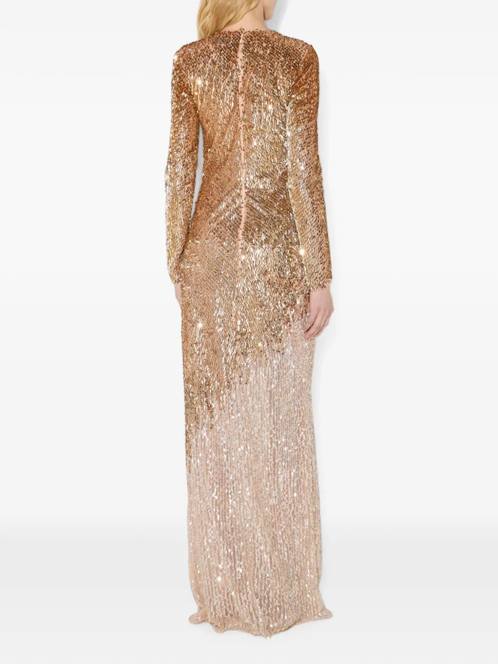 Elisabetta Franchi Red Carpet metallic tulen jurk Goud