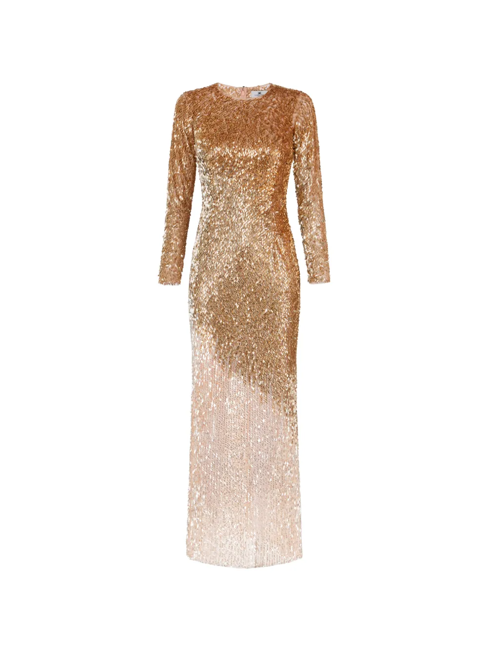 Elisabetta Franchi Abito da sera in tulle metallizzato - Oro