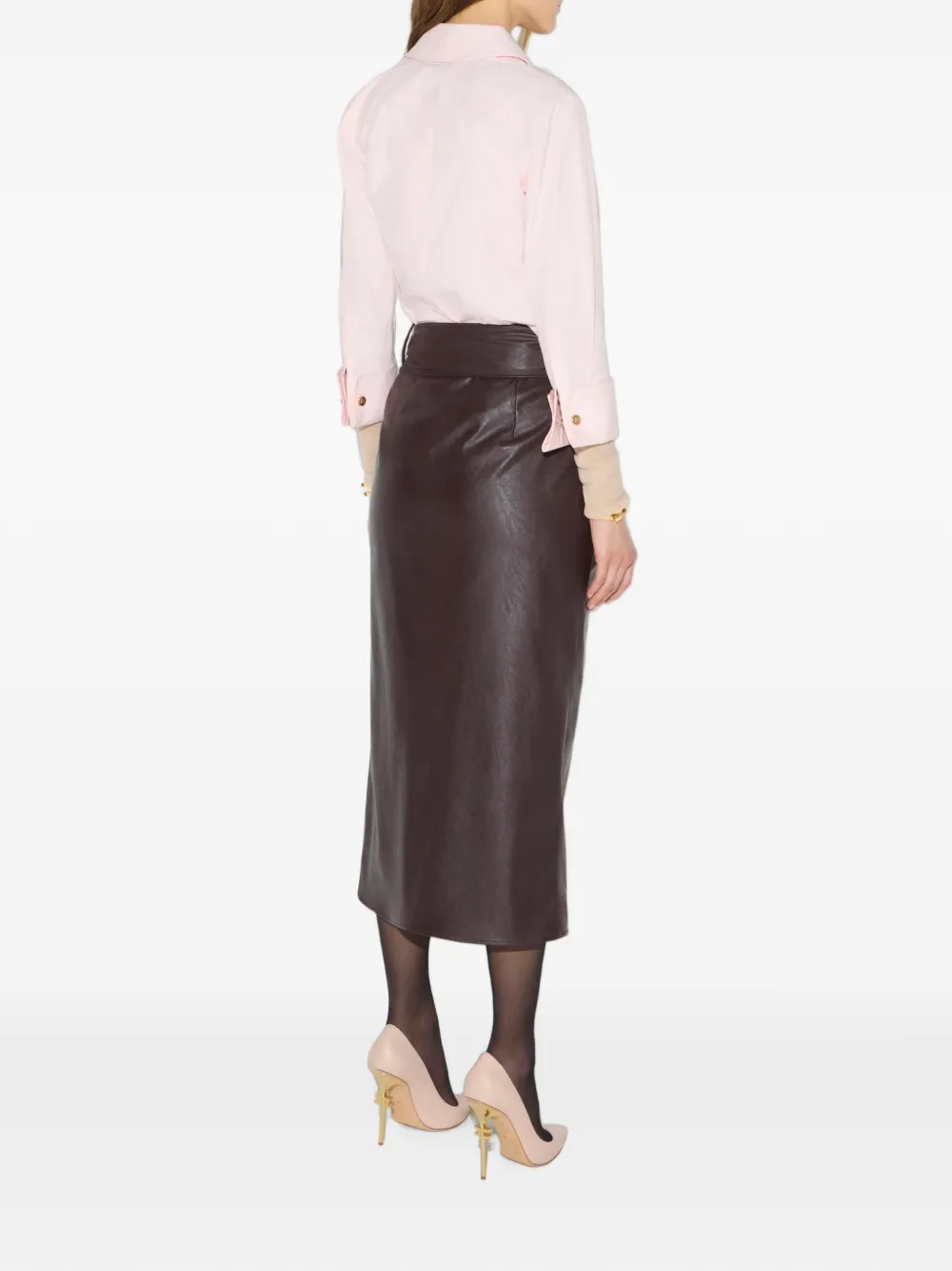 Elisabetta Franchi Katoenen blouse met sjerpen Roze