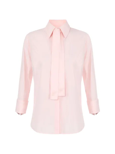 Elisabetta Franchi chemise en coton avec liens à nouer