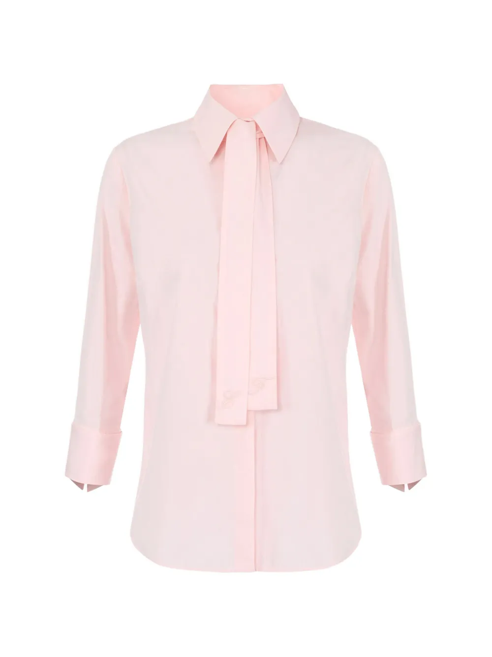 Elisabetta Franchi cotton shirt with sashes - Rosa