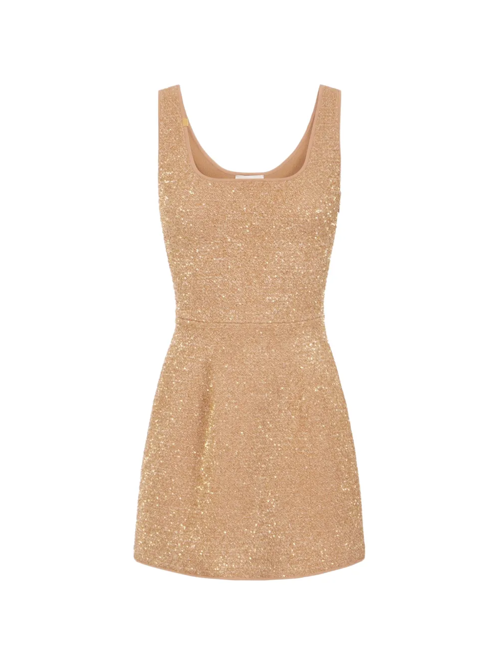 Elisabetta Franchi Gebreide mini-jurk met pailletten Goud
