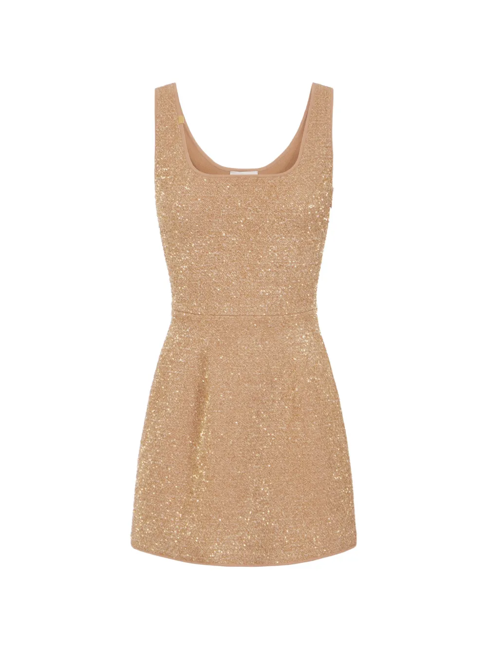 Elisabetta Franchi Gebreide mini-jurk met pailletten Goud