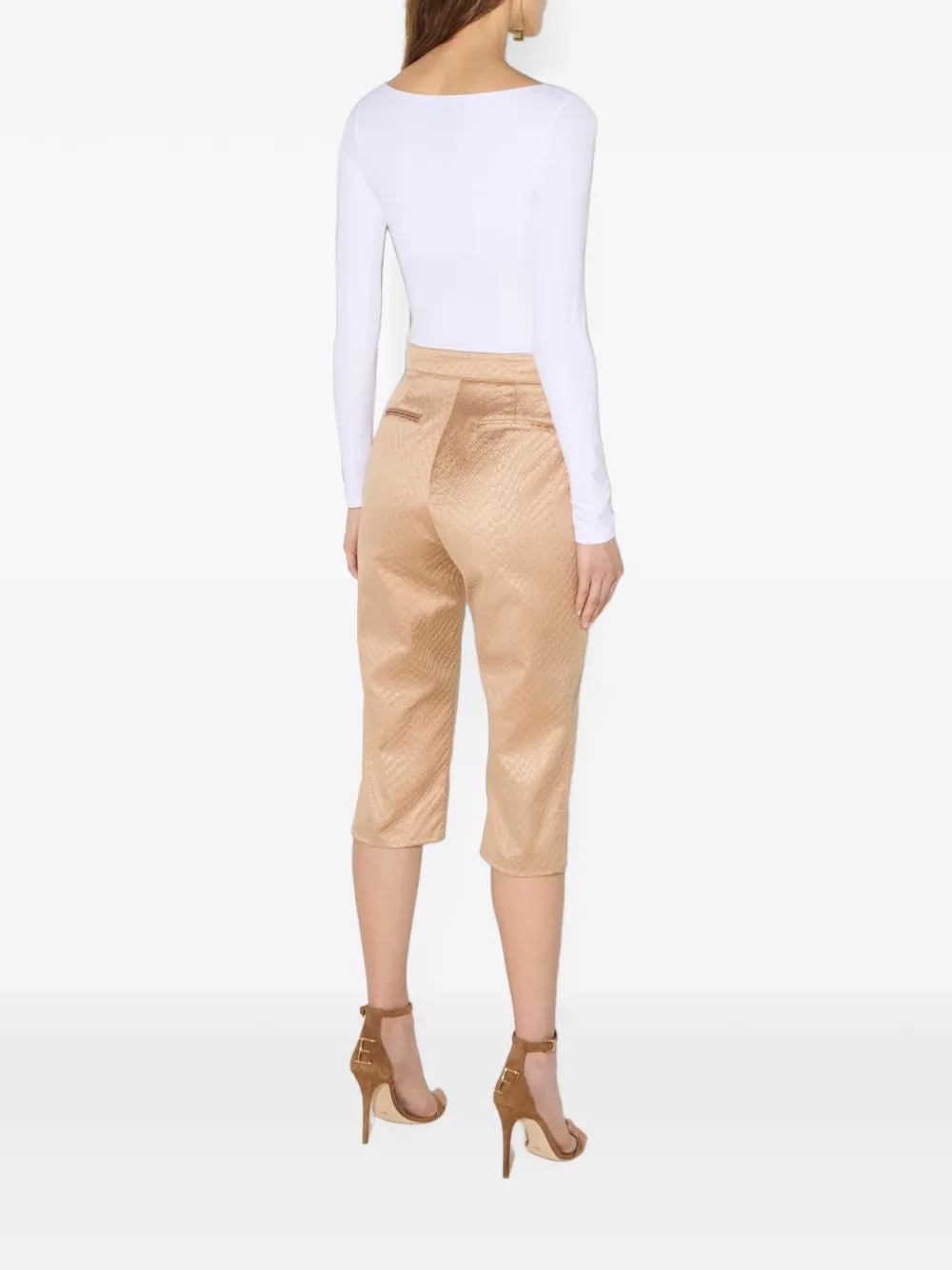Elisabetta Franchi Jersey top met logo-detail Wit