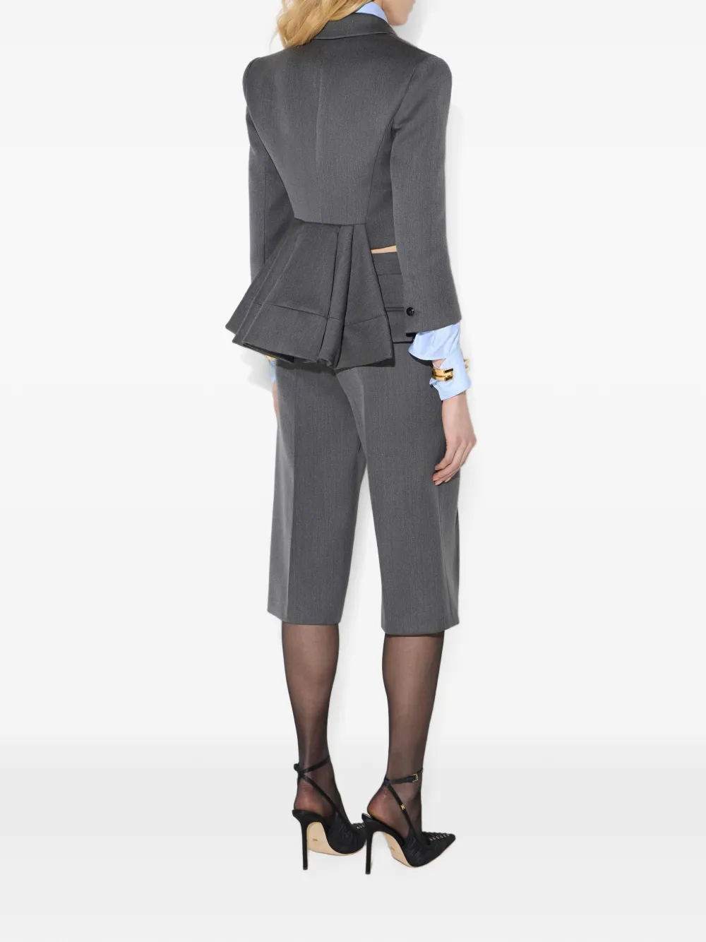 Elisabetta Franchi Wollen bermuda shorts Grijs