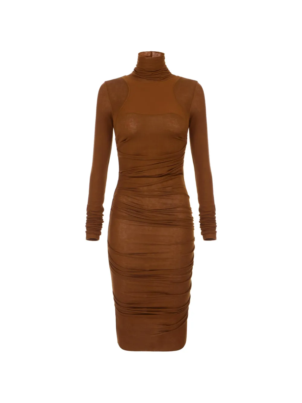 Elisabetta Franchi dress in lightweight jersey fabric - Brown