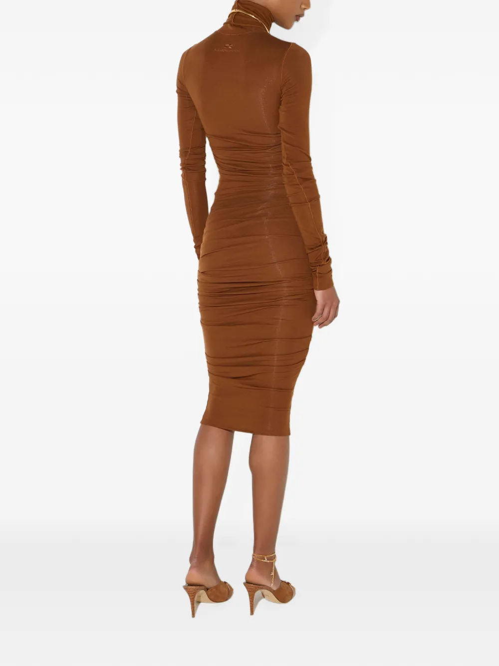 Elisabetta Franchi Jurk van lichtgewicht jersey Bruin