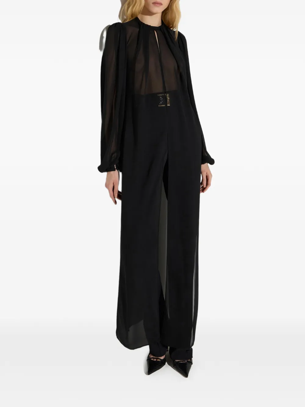 Elisabetta Franchi Georgette blouse Zwart